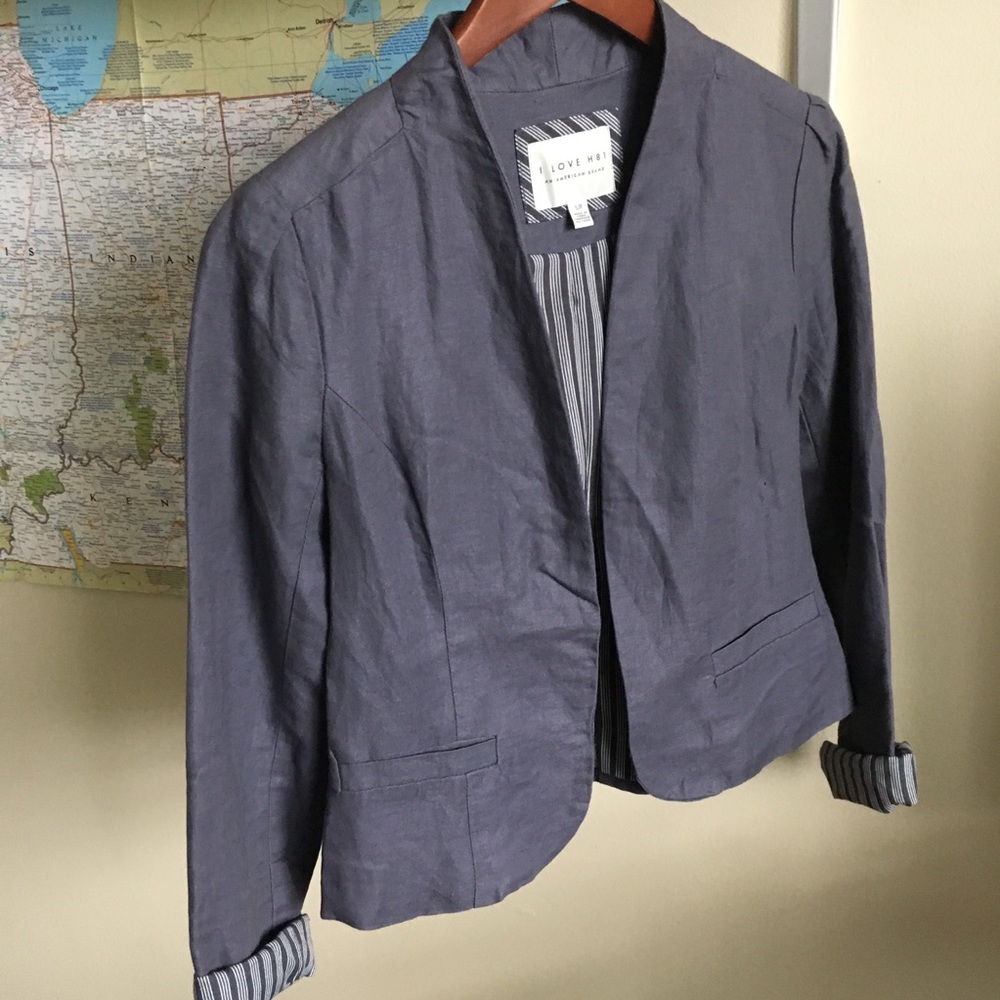 Forever 21 Light Weight Faux Linen Blazer